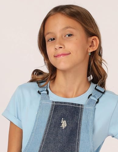 U.S. POLO ASSN. Girl's Cotton Classic Mini Dress (UGDRS0440 Blue