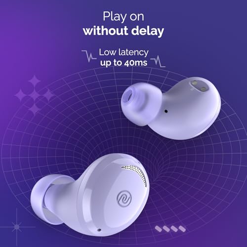 Noise Buds Trance in-Ear Truly Wireless Earbuds with 45H of Playtime, Voice Control, Low Latency(up to 40 ms), Instacharge(10 min=200 min), BT v5.3(True Purple)