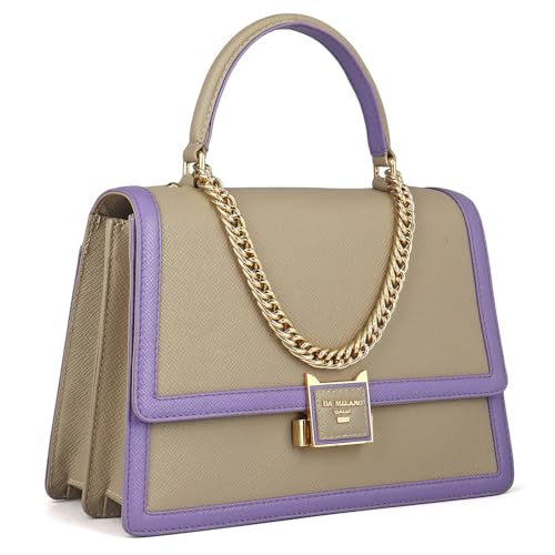 Da Milano Leather Satchel Bag for Women - White