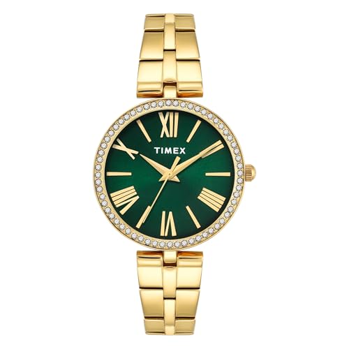 TIMEX Green Round Dial Analog Women's Watch - TWEL22501