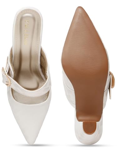 Flat n Heels Womens White Pumps FnH 2784-WHT