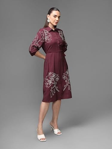 Kazo Abbey Midi Dress (Wine_L)