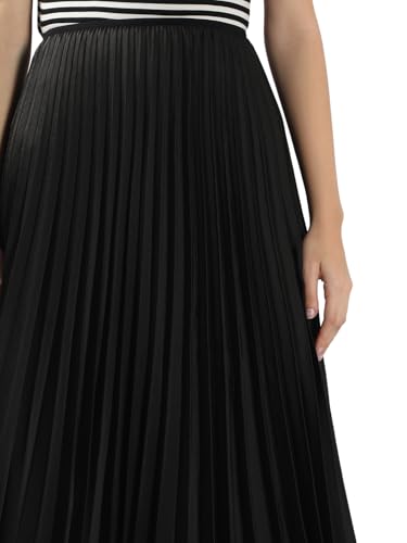 VERO MODA Women's Fit and Flare High-Rise Black Skirt