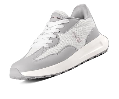 LOUIS STITCH Women’s Ash Grey Lightweight Athleisure Sport Shoes | Lightweight Casual Sneakers | Sporty Lace-Up Sneaker and Athleisure Wear| Perfect for Casual, Gym & Travel Wear | LSLD-AT-RF01-GYWH | UK-6