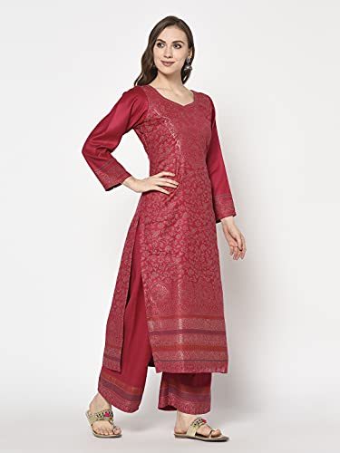 AFSA Viscose Acrylic Wool Women Suit Dress Material (Unstiched) For Winter