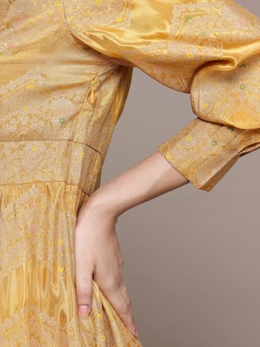 Aarke Ritu Kumar Yellow Firgun Festive Long Dress