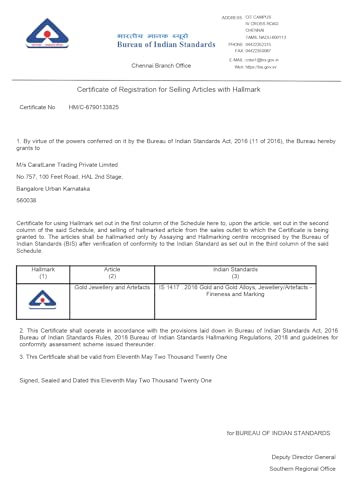 CaratLane 9 KT Yellow Gold Shimmering Pear Diamond Stud Earrings for Women