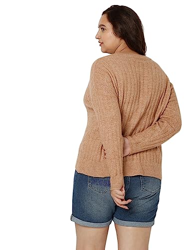 Vero Moda Curve Regular Fit Sweater(113634702_Tigers Eye_S)