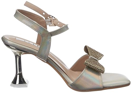 ELLE Women's Gold-Toned Slim Heel Sandals
