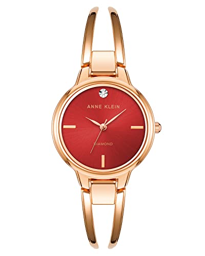 Anne Klein Women's Japanese Quartz Dress Watch with Metal Strap, Rose Gold, 14 (Model: AK/2626BYRG)