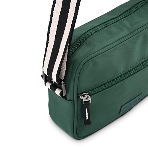 Fastrack Women and Girls Casual Sling Bag | Comes with Adjustable Sling Straps and Zipper Closure, Green