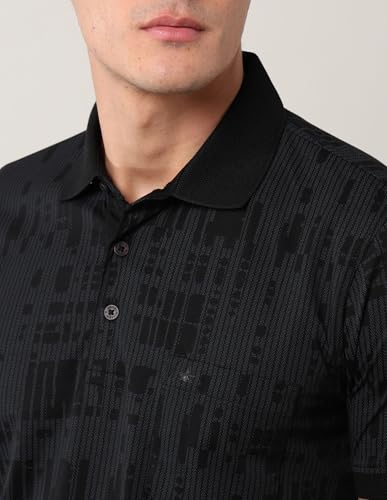 Arrow Men's Regular Fit Polo Shirt (ARAJTS3859_Black