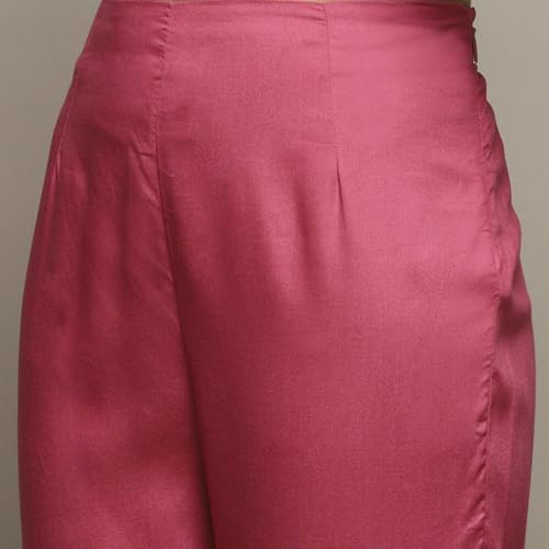 BIBA Women Viscose Straight Printed Suit Set(SKDSITARA8979_XL_Pink)