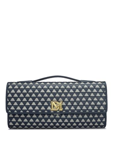 Da Milano Genuine Leather Blue Clutch (Small)