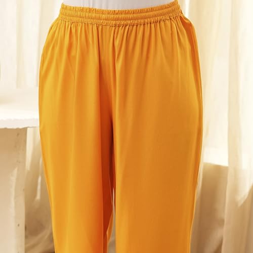 Biba Women's Modal Kurta Sets (SKDBNDJ9608AW24YEL_Yellow