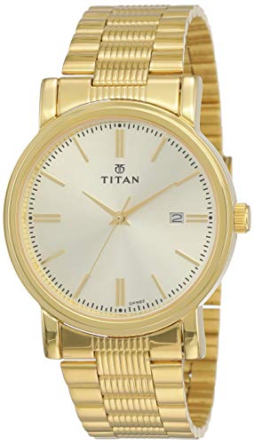 Titan Analog Gold Dial Men's Watch-NM1712YM03 / NL1712YM03