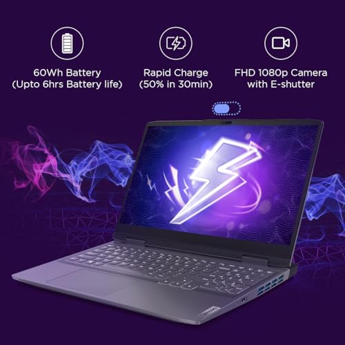 Lenovo LOQ 12th Gen Intel Core i5-12450H 15.6" (39.6cm) FHD IPS 144Hz 350Nits Gaming Laptop (16GB/512GB SSD/Win 11/NVIDIA RTX 3050 6GB/3 Month Game Pass/MSO21/1Yr ADP Free/Grey/2.4Kg), 82XV00F5IN