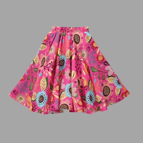 Leons Fab Vibrant Multicolour Floral Printed Pink Top And Lehenga (11-12 Years)