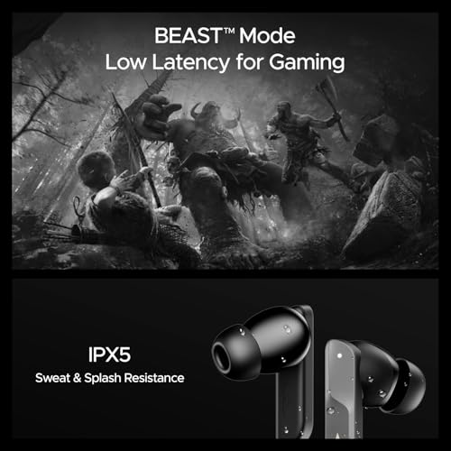 boAt New Launch Nirvana X TWS,Knowles Dual Drivers,Hi-Res Audio LDAC,App Support,4Mic ENx,Dual Pair,Spatial Audio,Fast Charge, Bluetooth Earbuds, TWS Ear Buds Wireless Earphones with mic (Cosmic Onyx)