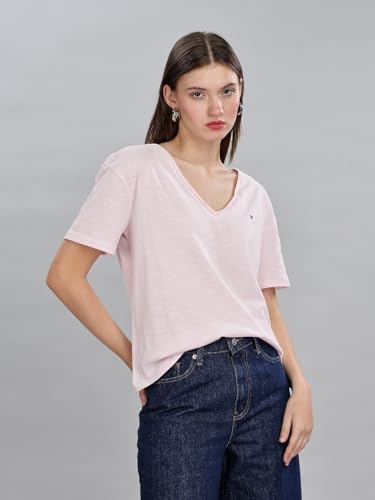 TOMMY HILFIGER Women Pink Printed T-Shirt