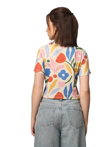 ONLY Women Regular Fit Multicolor T-Shirt