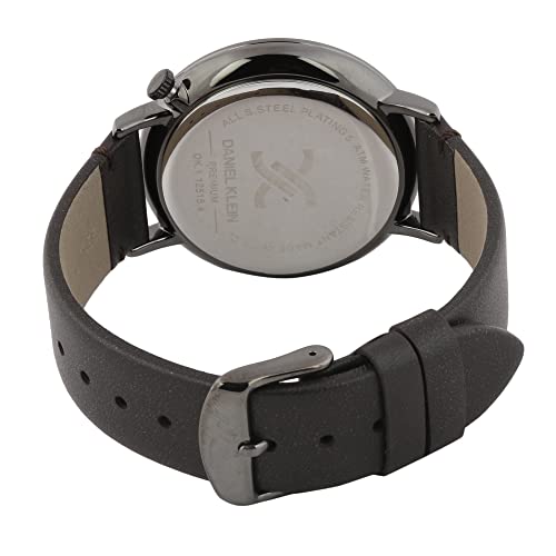 DANIEL KLEIN Leather Analog Black Dial Men's Watch-DK.1.12515-4
