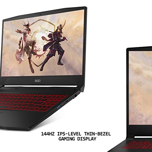 MSI Katana GF66, Intel 12th Gen. i5-12450H, 40CM FHD 144Hz Gaming Laptop (8GB/512GB NVMe SSD/Windows 11 Home/Nvidia RTX3050 4GB GDDR6/Black/2.25Kg), 12UC-636IN