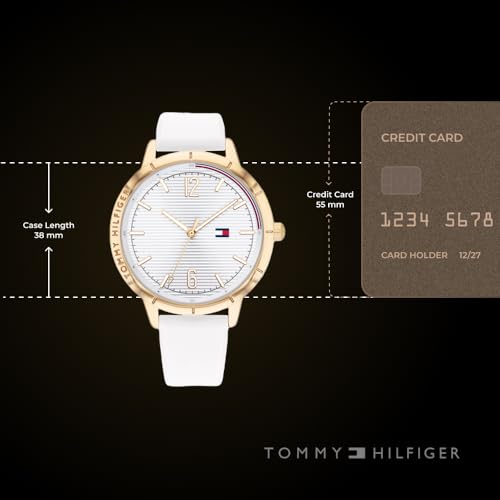 Tommy Hilfiger Quartz White Dial Silicone Strap Watch for Women