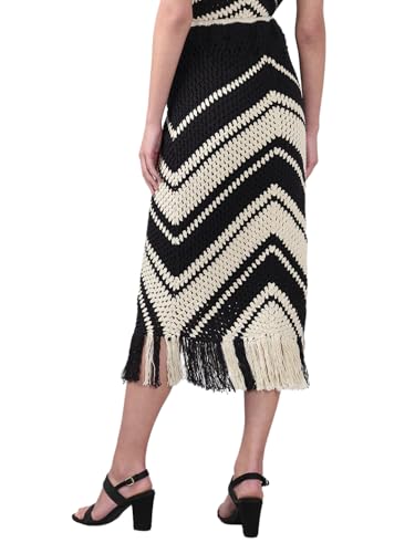 VERO MODA Women's High Rise Black Bodycon Skirt