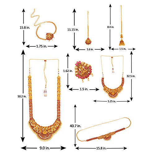 VOYLLA Southern Bridals Jewellery Set for Women (Golden) (8907617985404)