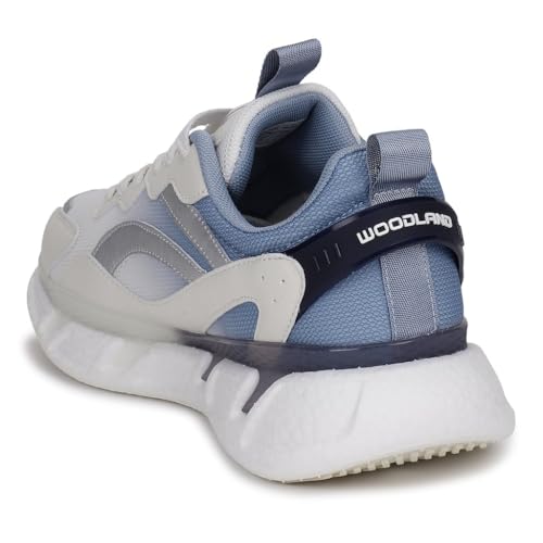 Woodland Men White/Blue Sneakers | Casual Shoes for Men, Outdoor Shoes, Comfortable Footwear, lace up Shoes, Durable Shoes