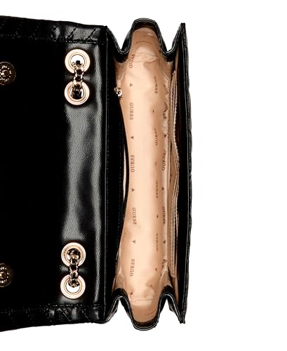 Guess Women's Black Quilted Crossbody Bag| Ladies Purse Handbags | Gift For Ladies