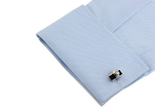 Topen Camera with Crystal Cufflinks For Mens Gift For Men