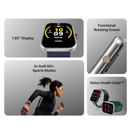 Noise New Launch ColorFit Pulse Air Smartwatch with BT Calling, 1.85" TFT Display, Lightweight 45g Design, Heart Rate & Step Tracking, Multi-Sport Modes, Find My Phone, Water Resistant (Cobalt Blue)