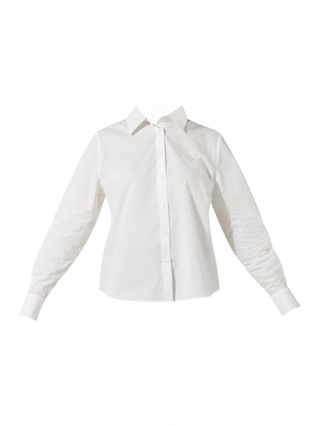 ONLY Women Solid Cotton White Shirt