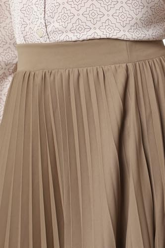 Women Brown Solid Party Skirt