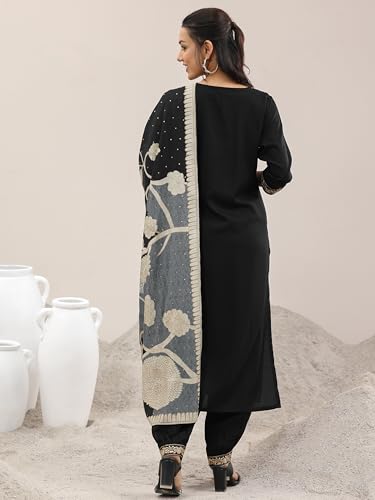 Libas Printed Rayon Straight Kurta set for Women (400276IRXS)