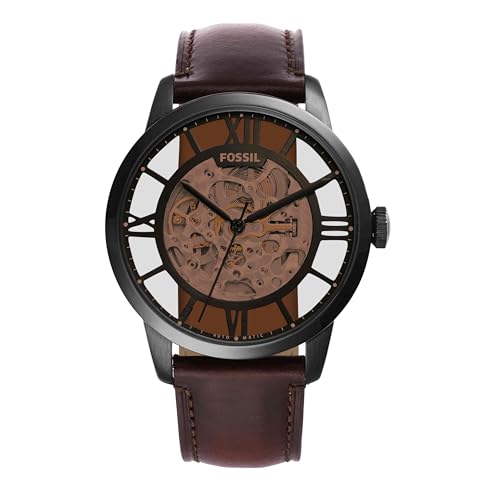Fossil Analog Brown Dial Men's Leather Band Watch - ME3098