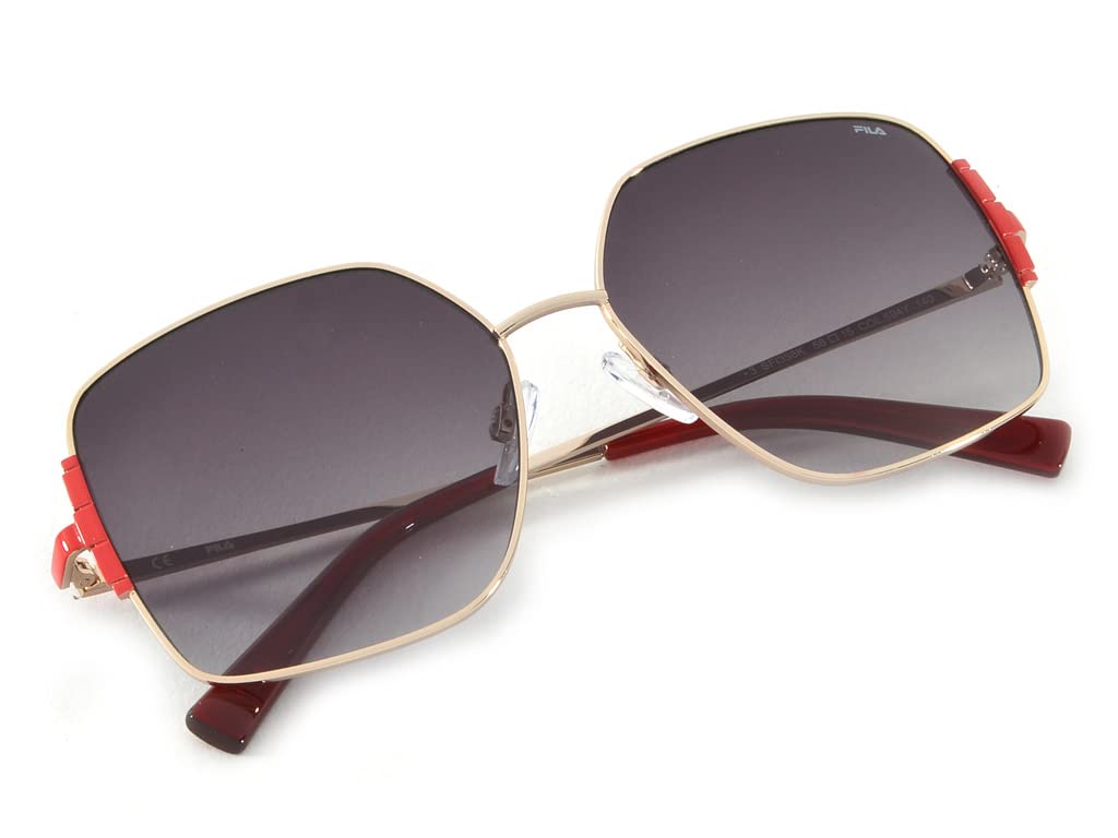 Fila eyewear 100% UV protected wayfarer sunglasses for women| Size medium with grey gradient polycarbonate lens