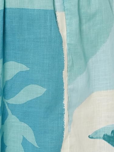 Max Women Printed Midi Dress (Blue_S)