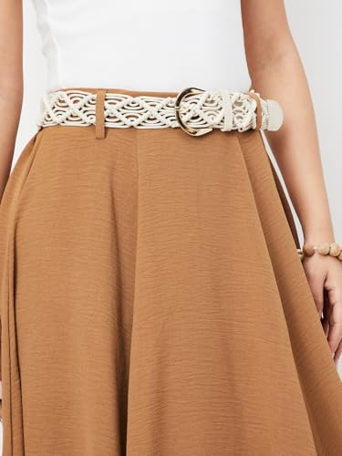 Max Polyester Western Skirt TAN