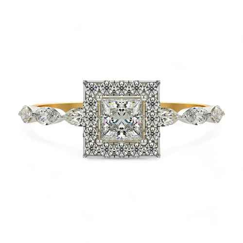 VALANOVA Hallmarked 18K Gold & Certified Lab Grown Diamond 0.75cts | Ring For Women's/Girls | Stylish & Elegant | VGR0464P | Ring Size: 15