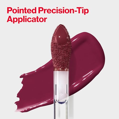 REVLON ColorStay Satin Ink Crown Jewels Liquid Lipstick, Longlasting & Waterproof Lipcolor, Moisturizing Creamy Formula Infused with Black Currant Seed Oil, 034 Regal Ruby, 0.17 fl oz.