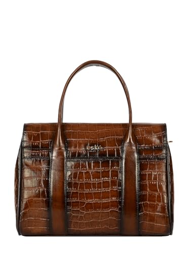 eske Noah Genuine Leather Animal Print Handbag