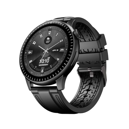 Boat Valour Watch 1 R, AI Smart Habit Builder, 1.43" 3D Immersive AMOLED Display, 1000 nits, Light-Weight Aluminium Build 3 ATM, 10 Days Battery Life, Smart Watches for Man (Obsidian Black)