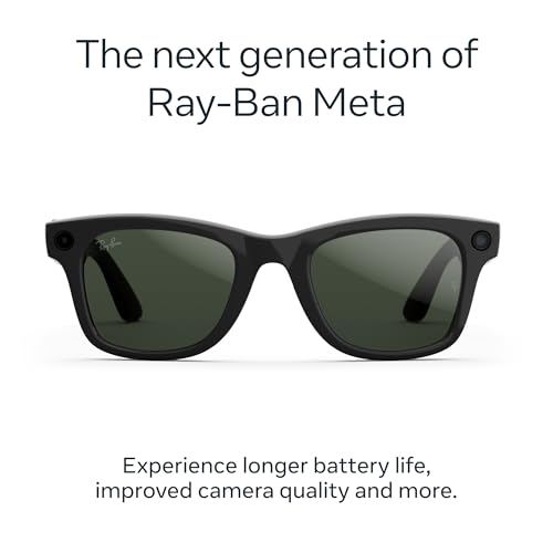 Ray-Ban | Meta Wayfarer (Gen 2) - Shiny Black, Transitions® Graphite Green Lenses