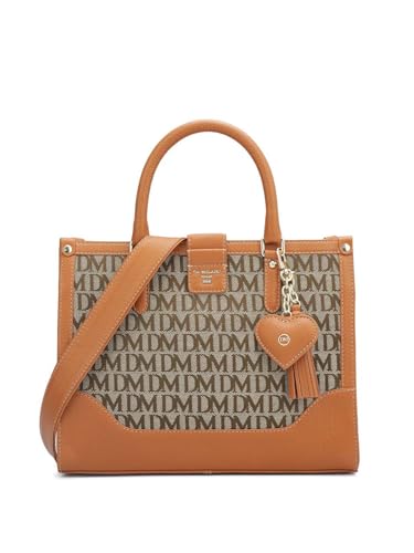 Da Milano Genuine Leather Orange Book Tote (Small) (01446S)