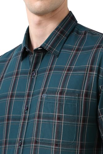 Men Blue Slim Fit Check Shirt