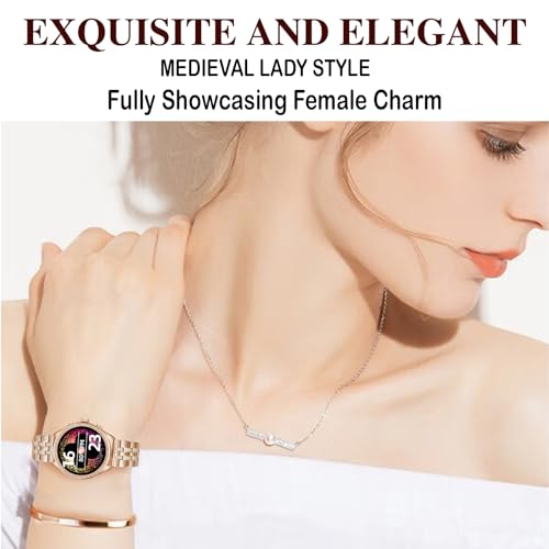 (Refurbished) PunnkFunnk Melbon Gen 9 Smart Watch with 1 Series | Bluetooth 4.0 +5.0 Dual Mode | 1.6 Inch Display | Aluminium Dial | Silicon Straps | Bluetooth Calling Smartwatch for Women & Girls |(Gold)