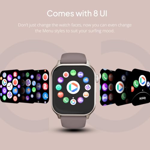 Fire-Boltt Rise Smart Watch, 1.85" HD Display, Metal Body with Bluetooth Calling, Rotating Crown, AI Voice Assistant, 120 Sports Modes, Neon UI, SpO2 & Heart Rate Monitoring (Cinnamon Slate)